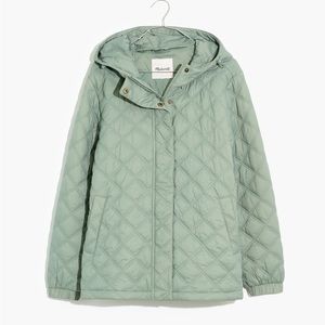 Madewell Sage Green Airpuff Quilted Packable Puffer Jacket